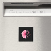 Rosa Blume Flamingo Brustkrebs Monat Magnet (In Situ (Geschirrspüler))