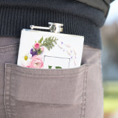 Rosa Blume Flasche Flachmann