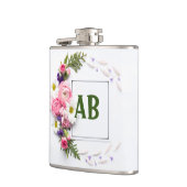 Rosa Blume Flasche Flachmann (Links)