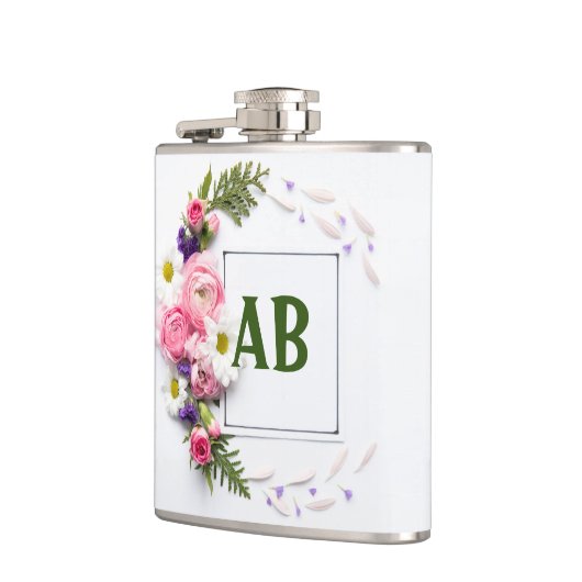 Rosa Blume Flasche Flachmann (Links)