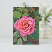 Rosa Blume Flat Birthday Card Karte (Stehend Vorderseite)