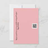 Rosa Blume Flat Birthday Card Karte (Rückseite)