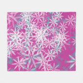 Rosa Blume Fleece Blankon (Vorderseite (Horizontal))