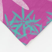 Rosa Blume Fleece Blankon (Ecke)