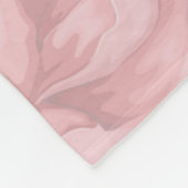 Rosa Blume Fleecedecke (Ecke)