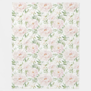 Rosa Blume Fleecedecke