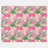 Rosa Blume Fleecedecke (Vorderseite (Horizontal))