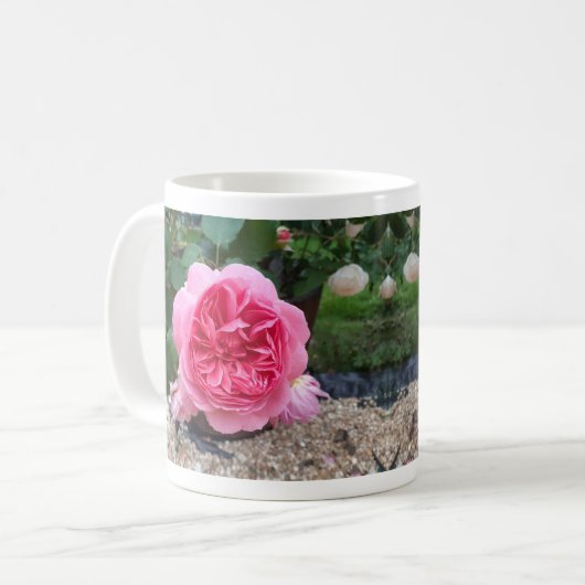 Rosa Blume Flora Botanische Garten Tasse (Vorderseite Links)