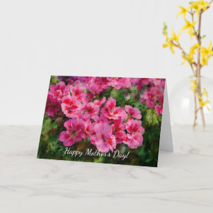 Rosa Blume Florentiner Art Muttertagskarte Karte