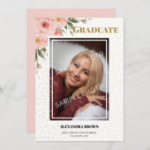 Rosa Blume Foto Abschluss Rosa auf der Rückseite Ankündigung (Vorne/Hinten)