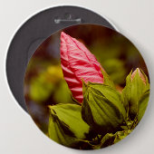 Rosa Blume Foto Abzeichen Button (Vorne & Hinten)