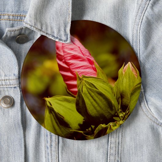 Rosa Blume Foto Abzeichen Button (Beispiel)