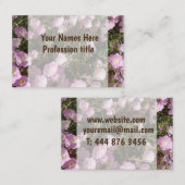 Rosa Blume Foto Berufliche Visitenkarte (Vorne/Hinten)