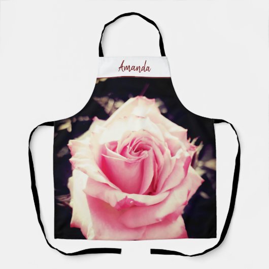Rosa Blume Foto Bestes Oma-Script Schürze (Vorderseite)