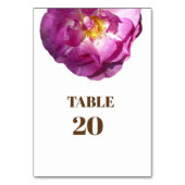 Rosa Blume Foto Card Tablecard, Basic Tischnummer (Rückseite)