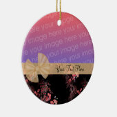 Rosa Blume Foto Keramik Ornament (Rechts)