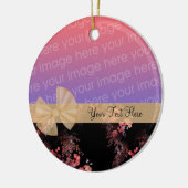 Rosa Blume Foto Keramik Ornament (Links)