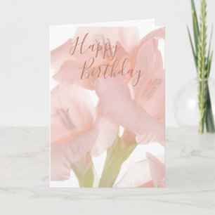 Rosa Blume Foto Personalisierter Geburtstag Karte
