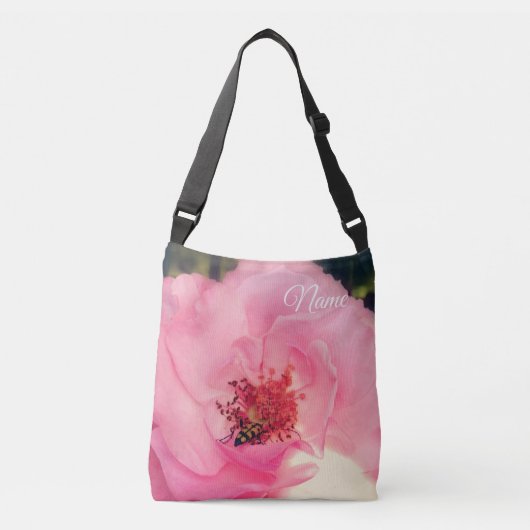 Rosa Blume Foto Tasche (Vorderseite)