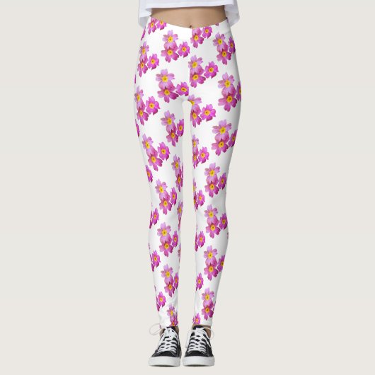 Rosa Blume Foto Zollrechtliche Leggings (Vorderseite)