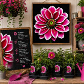 Rosa Blume Fotodruck
