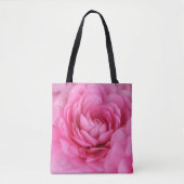Rosa Blume Fotografie Monogramm Tasche (Vorderseite)