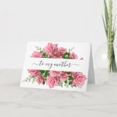 Rosa Blume Fotovorlage Muttertag Karte (Vorderseite)