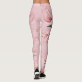 Rosa Blume Frauen Leggings (Rückseite)