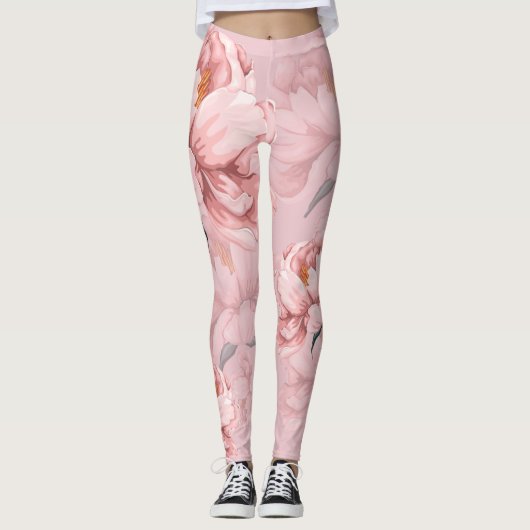 Rosa Blume Frauen Leggings (Vorderseite)