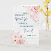 Rosa Blume Freundliche Muttertagskarte Karte (Gelbe Blume)