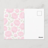 Rosa Blume für das Party am Muttertag Postkarte (Rückseite)