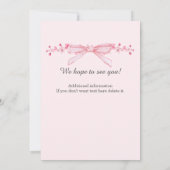 Rosa Blume für das Ruhestand von Frauen - Party Einladung (Rückseite)