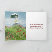 Rosa Blume für den Muttertag Karte (Innenseite)