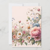 Rosa Blume für die Schwesterflatterkarte (Rückseite)