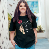 Rosa Blume für ein Lächeln niedliches motivierend  T-Shirt