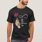 Rosa Blume für ein Lächeln niedliches motivierend  T-Shirt (Vorderseite)
