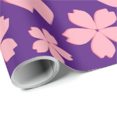 Rosa Blume für Lila Schleifpapier Geschenkpapier (Rolleneckpunkt)