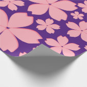 Rosa Blume für Lila Schleifpapier Geschenkpapier (Ecke)