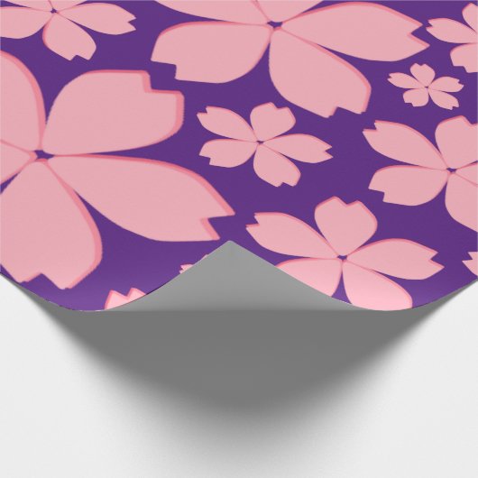 Rosa Blume für Lila Schleifpapier Geschenkpapier (Ecke)