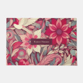 Rosa Blume Fußmatte (Vorderseite)