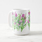 Rosa Blume Gartendesign Tasse (Vorderseite Links)