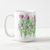 Rosa Blume Gartendesign Tasse (Links)