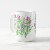 Rosa Blume Gartendesign Tasse (Vorderseite Links)