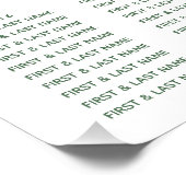 Rosa Blume Gartensitzkarte Poster (Ecke)