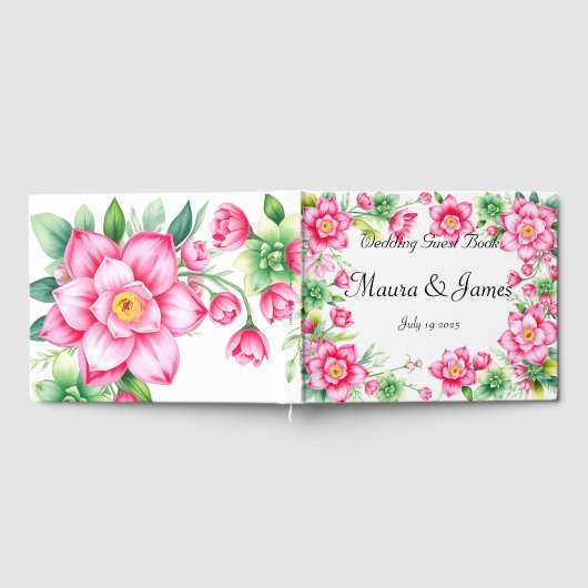 Rosa Blume Gästebuch (Voll)