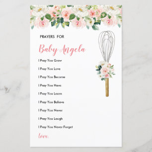 Rosa Blume Gebete für Baby Greenery Bloral