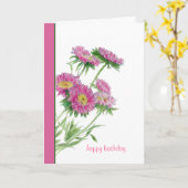 Rosa Blume Geburtskarte Karte (Gelbe Blume)