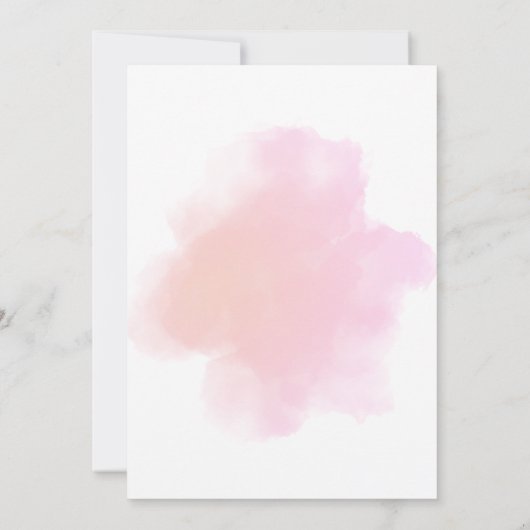 Rosa Blume Geburtstag Einladung (Rückseite)