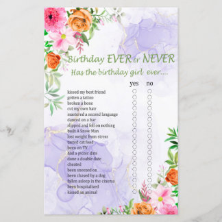 Rosa Blume Geburtstag Ewiges oder Niemals Spiel