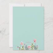 Rosa Blume Geburtstagsparty Einladung (Rückseite)